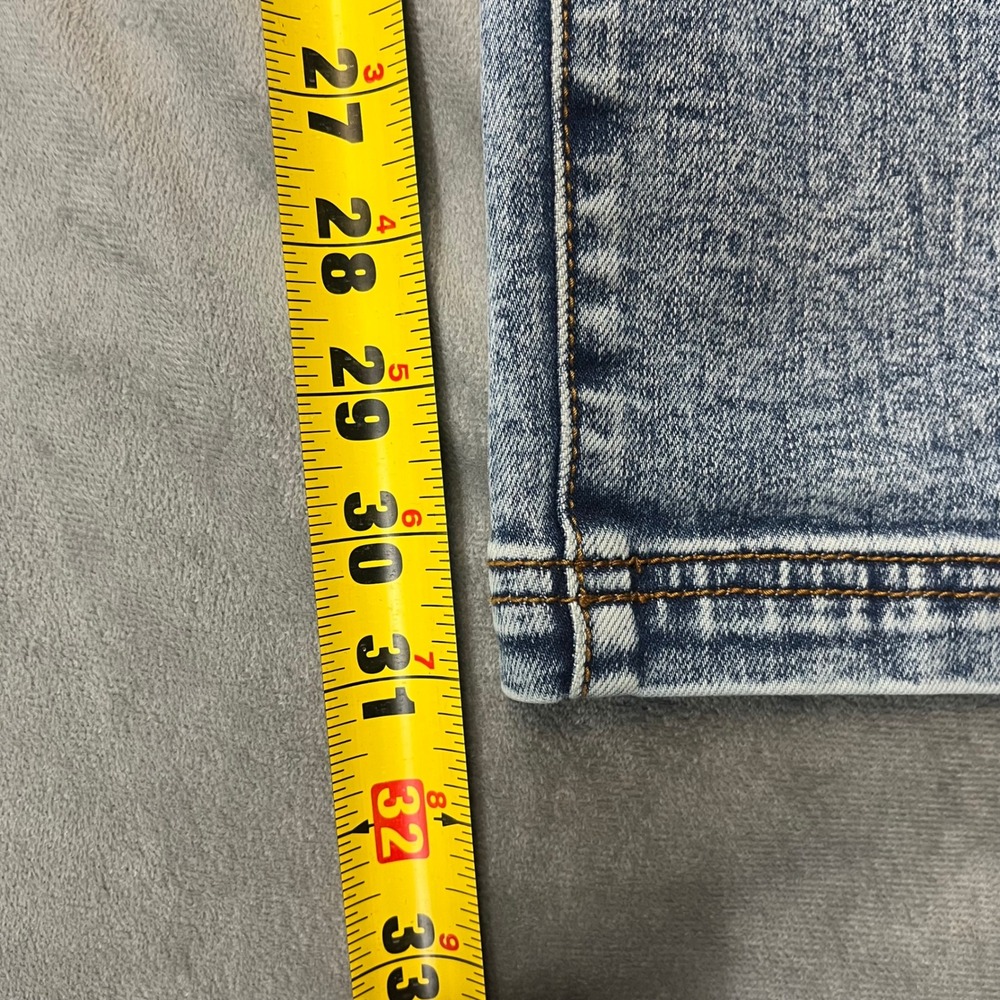 Born Fly Jeans Men's Size 32 x 31 Graphic Patch Slim Straight Denim - Picture 7 of 10